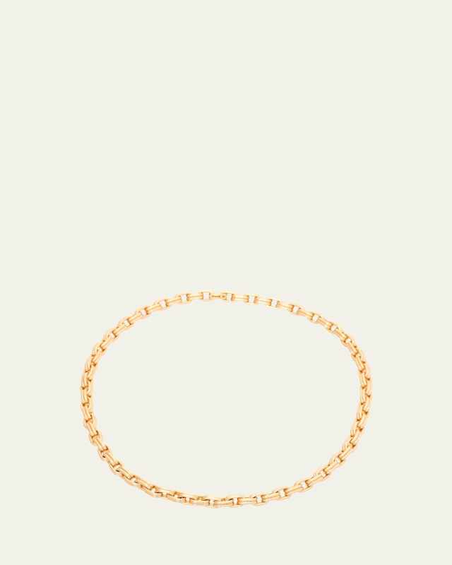 Medium Double Box Chain Necklace in 18K Yellow Gold